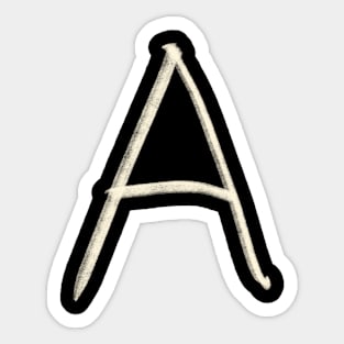 Hand Drawn Letter A Sticker